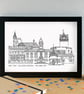 Sale Greater Manchester Skyline Art Print - Image 2