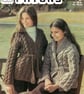 VINTAGE KNITTING PATTERN Girls Cable Talk Cardigans
