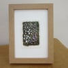EMBROIDERED PICTURE GARDEN IMPRESSION TEXTILE IN LIGHT WOOD FRAME