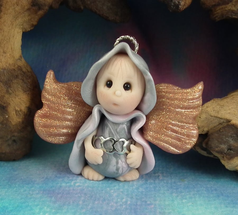 Christmas Flurrier Gnome 'Arial' Season's Herald OOAK Sculpt by Ann Galvin