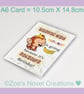 Birthday Greetings Card, personalised, monkey 10.5cm x 14.8cm - Image 10