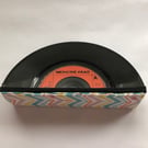 Upcycled Medicine Head Vinyl Single Record Purse Phone Holder Aztec Inspired