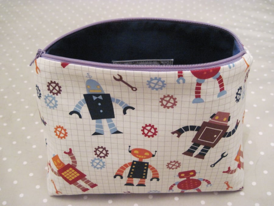 Child's 'Robot' Print Fabric Case