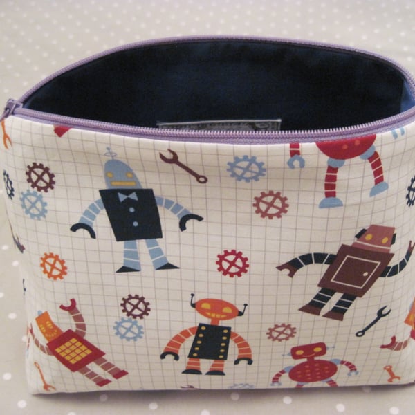 Child's 'Robot' Print Fabric Case