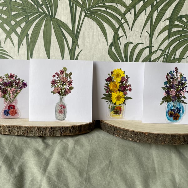 Pressed flower notecards 