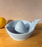 Hand Thrown Stoneware Lemon Juicer Bright Blue