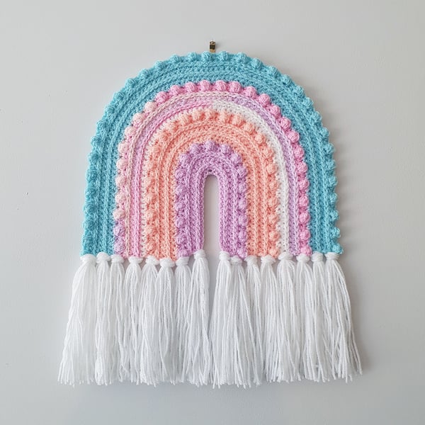 Crochet Rainbow Wall Hanging - Candy