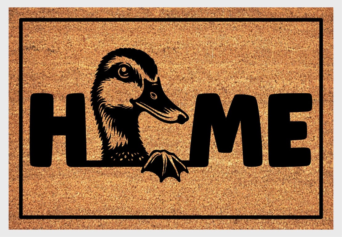 Duck Home Door Mat No.2 - Duck Welcome Mat - 3 Sizes