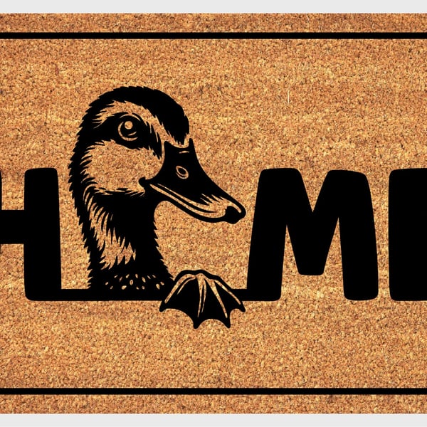 Duck Home Door Mat No.2 - Duck Welcome Mat - 3 Sizes