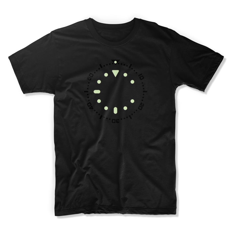 Seiko SKX007 - Glow in the dark horology art T shirt - uchi horology series