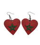 Moroccan flag earrings, love Morocco,  loveheart jewellery, african queen,   - Image 4
