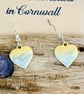 Love the beach hand enamelled earrings on sterling silver ear hooks 
