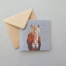 Suffolk Punch horse card