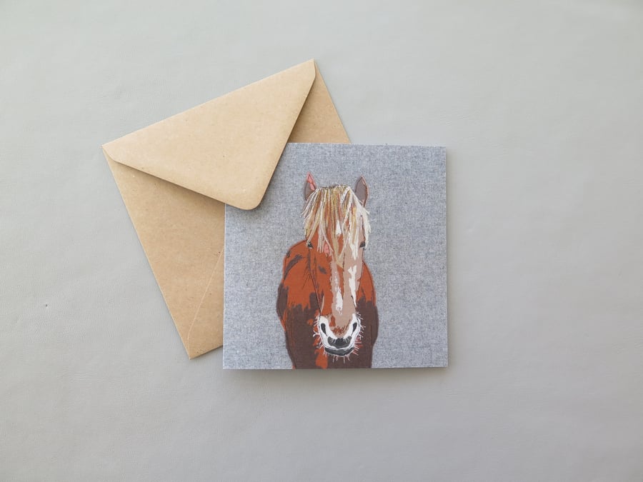 Suffolk Punch horse card