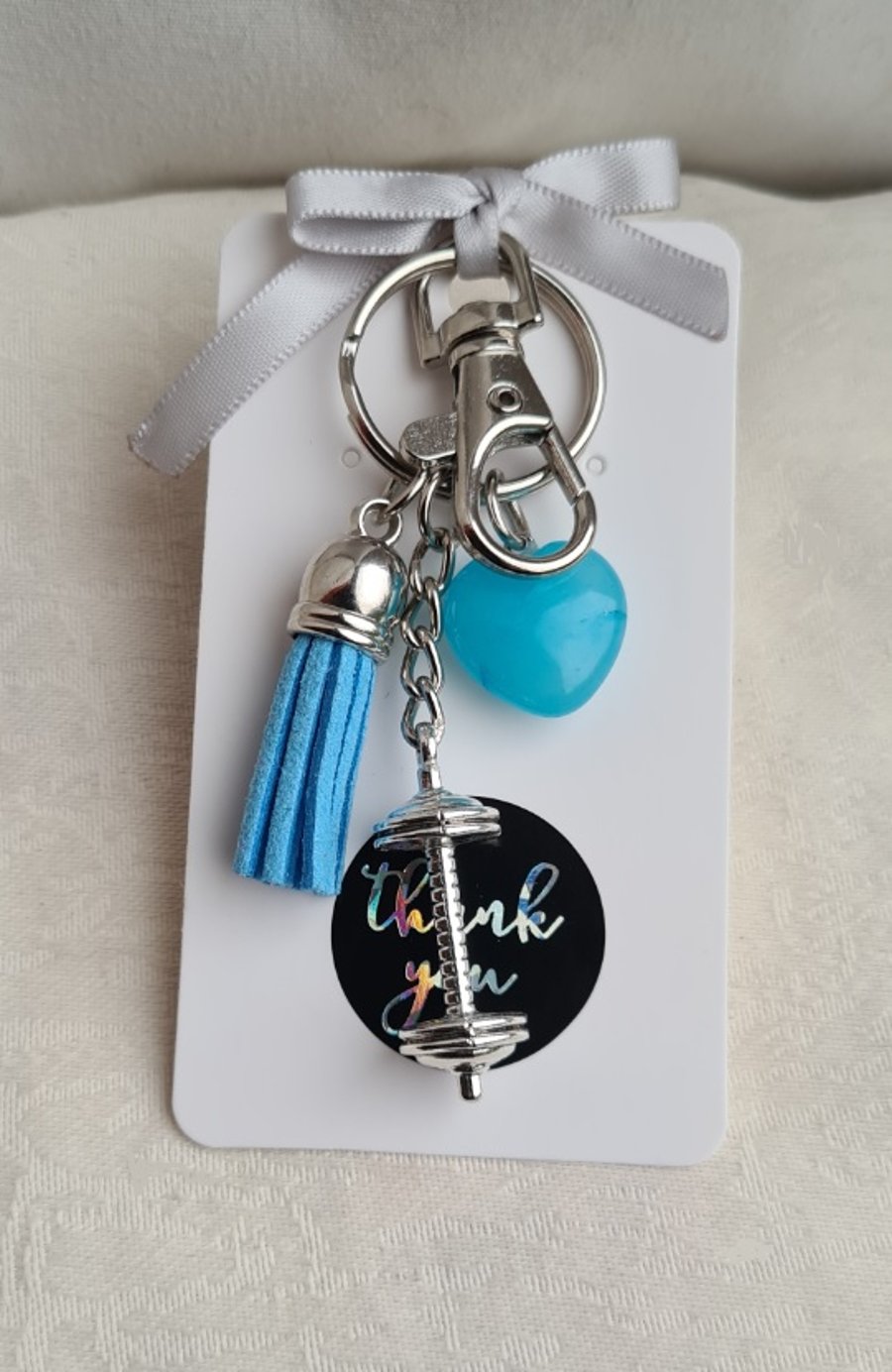 Love to Lift Fitness Themed Key Ring - Bag Charm - Key Chain