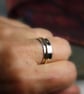 Silver and gold spinner ring. - Image 4