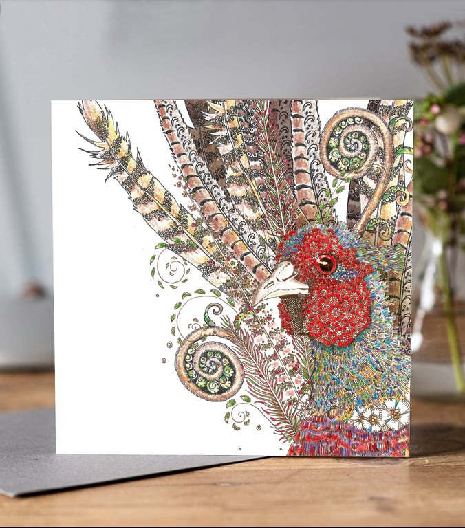Magnificent Pheasant greeting card 