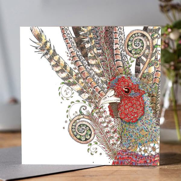 Magnificent Pheasant greeting card 