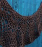 Natural undyed black Jacob wool crochet wrap - design SB188 - Image 8