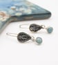 Handmade Botanical Earrings with Amazonite Gemstones - Image 8