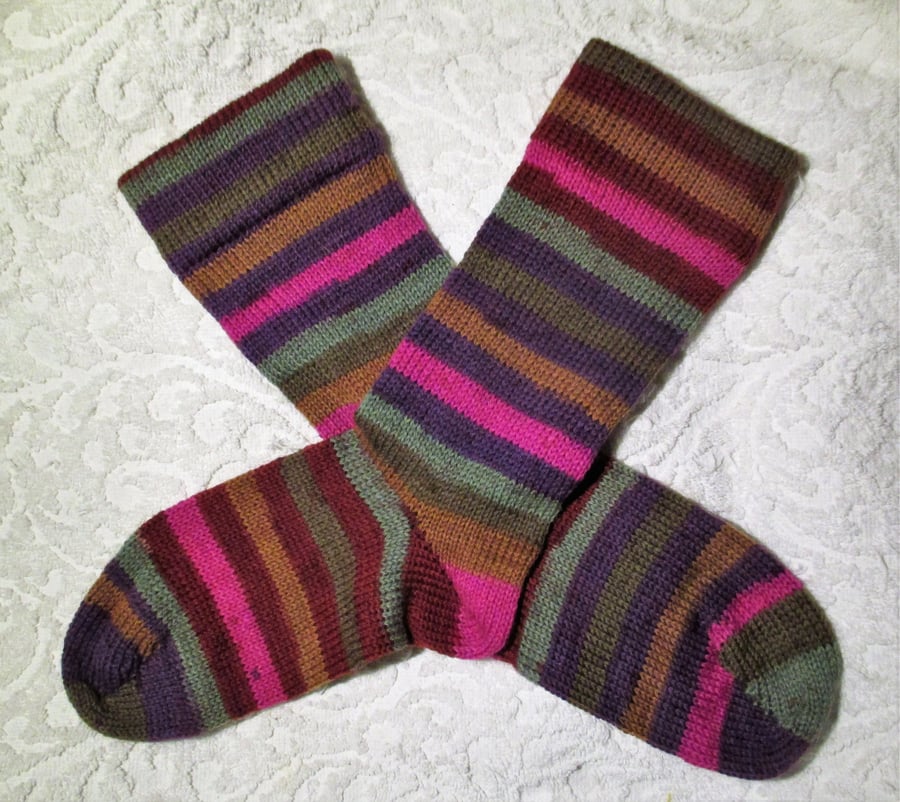 Handmade Wool Socks SIZE: 4-6 UK, 6-8 US, 36-38 EURO
