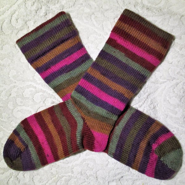 Handmade Wool Socks SIZE: 4-6 UK, 6-8 US, 36-38 EURO
