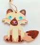 wooden Siamese kitty cat for your tree