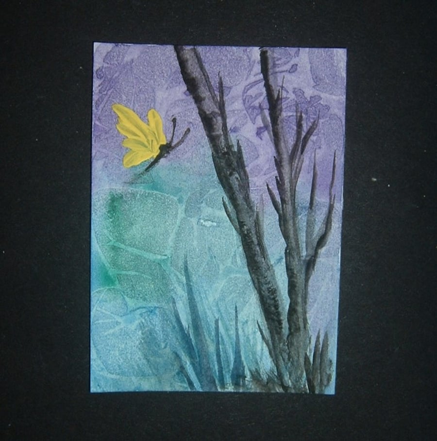 fantasy butterfly art painting miniature ref 376