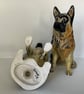 Personalised German Shepherd Dog salt and pepper shakers.(large 17cm high) - Image 5