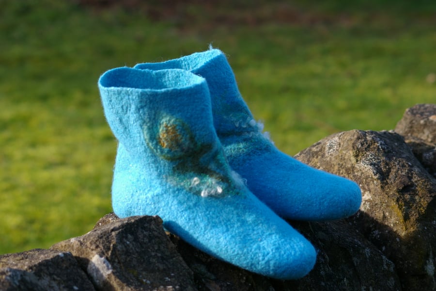 Handmade Merino Wool Felted Short Socks