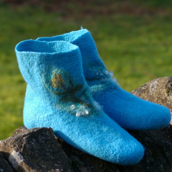 Handmade Merino Wool Felted Short Socks