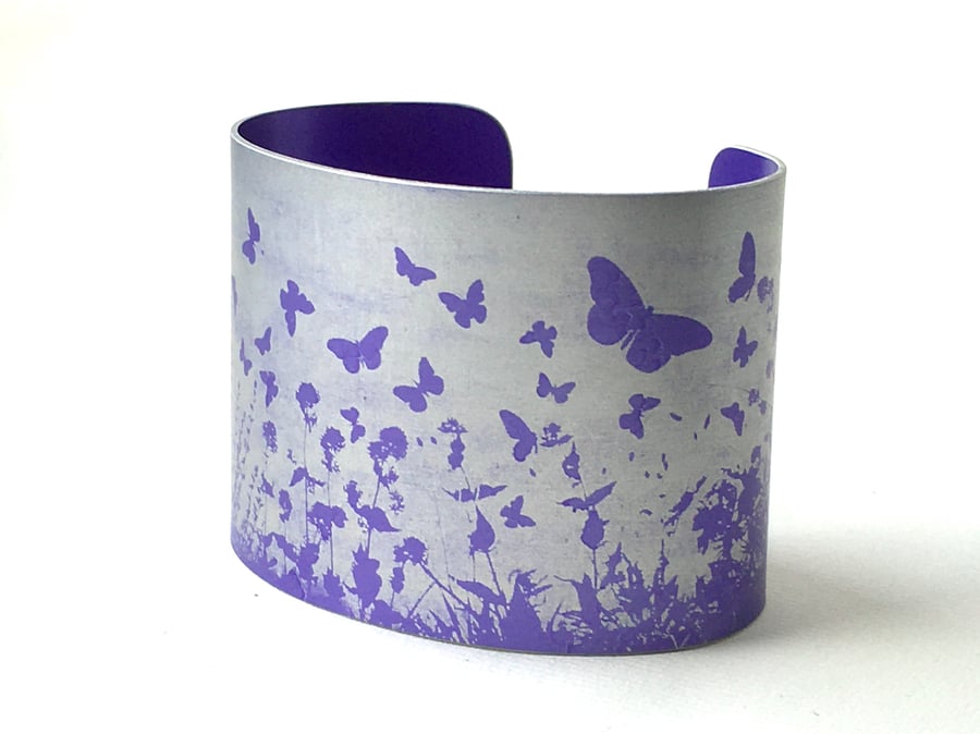 Butterfly hedgerow cuff purple