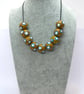 Handmade brown and turquoise lamp work glass beads - Image 8
