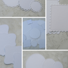 14 Die cut essential shapes for use as bases or for matting and layering (White)