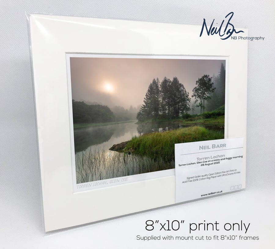 A misty Torren Lochan, Glen Coe, Highlands - A5 (10" x 8") Unframed Print