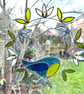 Stained Glass Blue Tit Spring Suncatcher - Handmade Window Decoration - Image 2