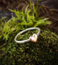 Silver ring with copper heart - Image 6