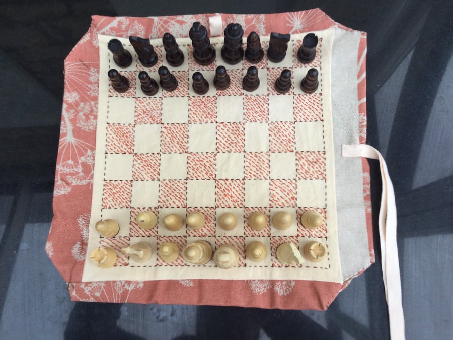 Hand embroidered Chess game