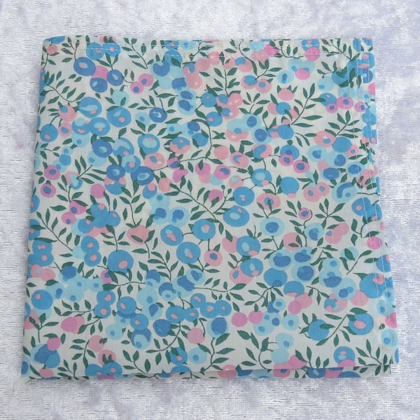 Liberty Tana Lawn handkerchief, floral, cotton lawn handkerchief