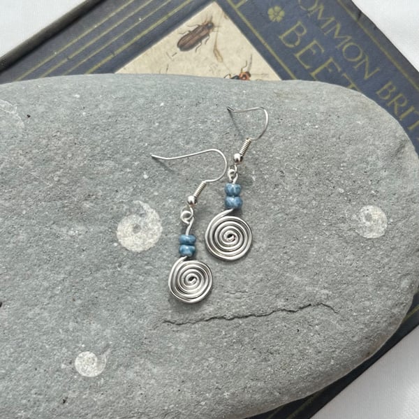 Handmade spiral earrings 