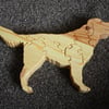 Wooden Golden Retriever Jigsaw Ornament