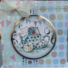 Mouse in a teapot house New Home card