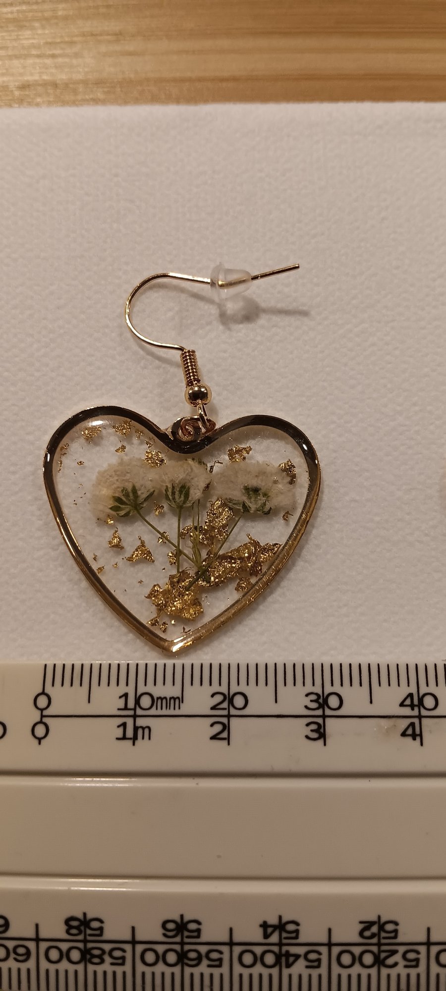 Pressed flower resin earrings