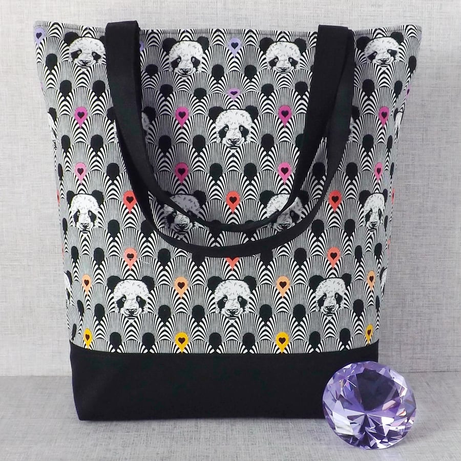 Tote bag, shopping bag, pandas