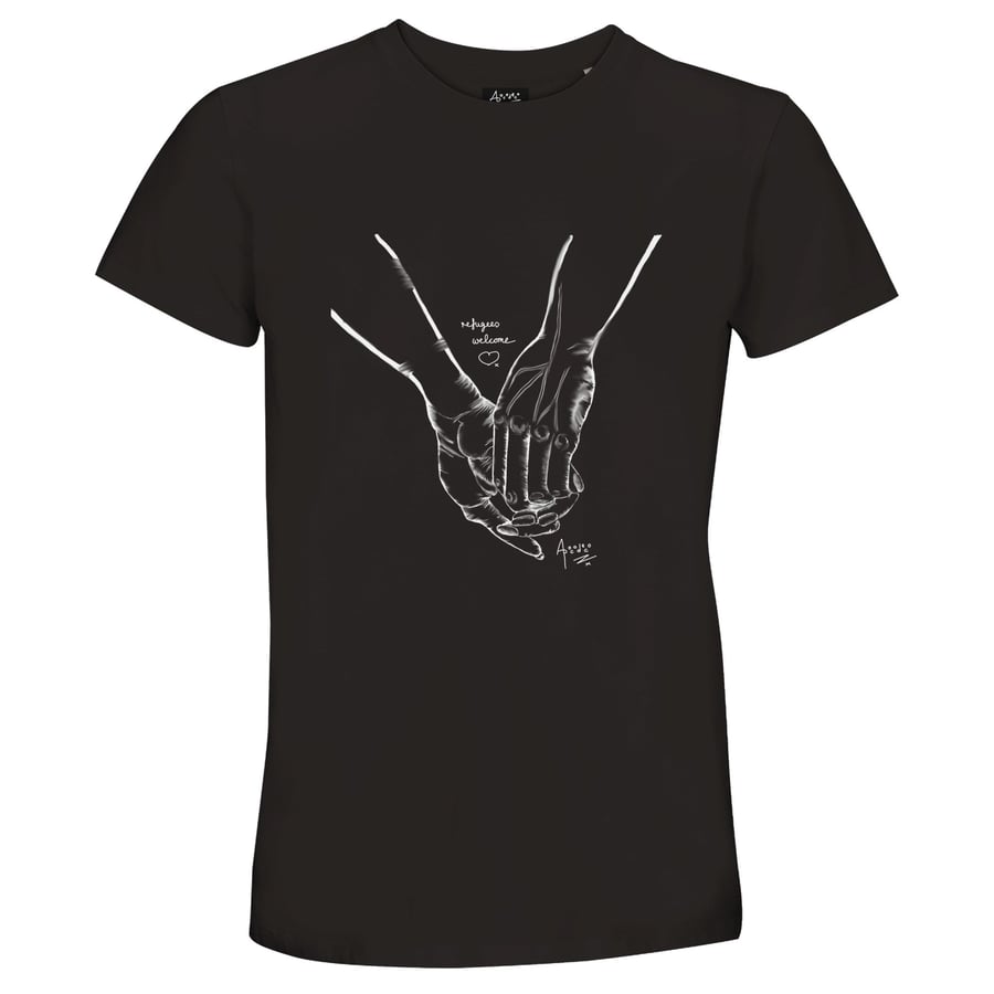 Refugees Welcome - Recycled blend Unisex Crewneck T-shirt