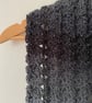 Monochrome Infinity Scarf - Handmade Crochet - Black Sparkly - Womens Scarves - Image 2