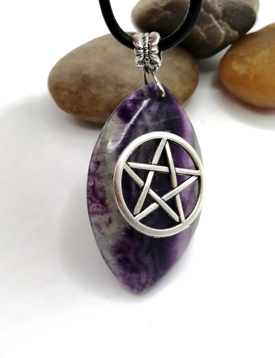 Fluorite Pentacle Necklace 