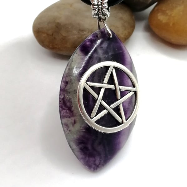 Fluorite Pentacle Necklace 