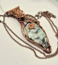 Freeflowing Copper Necklace With Natural Emerald - Image 5