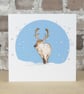 Christmas Card Snow Reindeer - Image 1